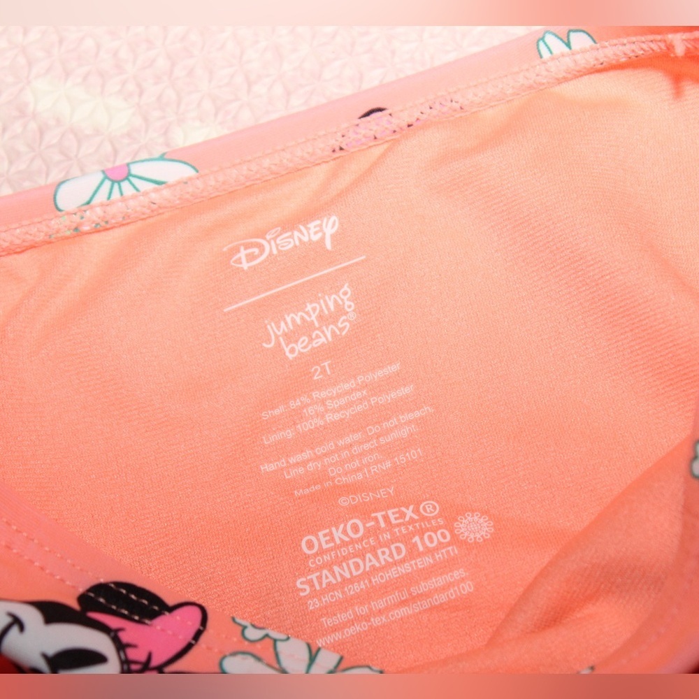 Disney Jumping Beans Bathing Suit Toddler Girl Minnie Mouse Two Piece Swimsuit - Picture 3 of 3